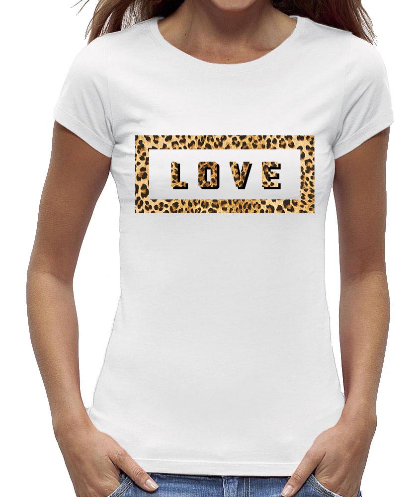 Preek Speeltoestellen methaan Love wild luipaard print shirt wit - NewYorkFinest