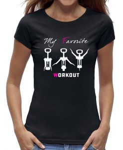 Favoriete workout kurketrekker fitness sport t-shirt