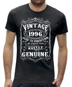 Perfection 30 jaar verjaardag t-shirt man 1996