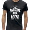 Awesome stars 50 jaar Abraham T-shirt verjaardag 1972