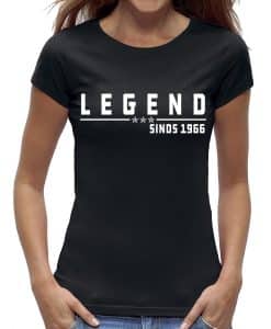 60 jaar t-shirt vrouw - dames legend verjaardag 1966