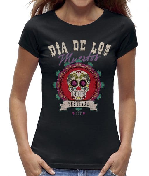 Dia de los muertos t-shirt dames