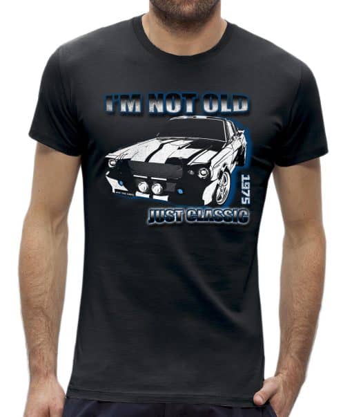 Verjaardag T-shirt abraham 50 jaar man Mustang 1975