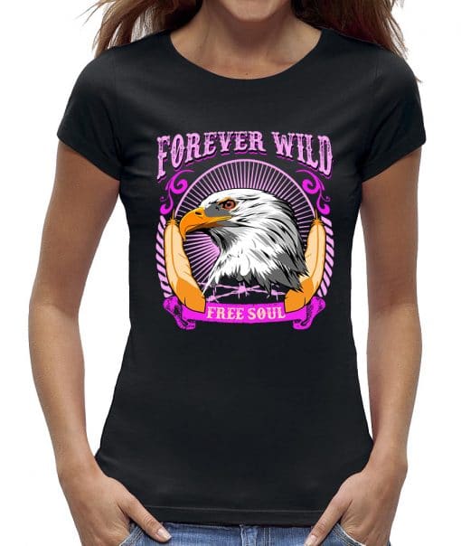 Free Soul eagle shirt dames lila