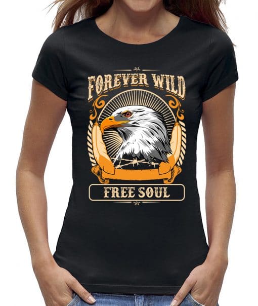 Free Soul eagle shirt dames orange