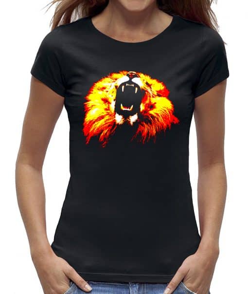 Koningsdag oranje dames T-shirt oranje leeuw