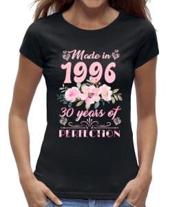 Made in 1996 t shirt 30 verjaardag vrouw cadeau