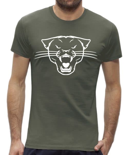 Heren panter t-shirt khaki