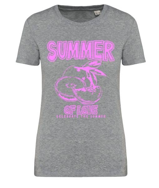 Summer of love grijs melee t-shirt