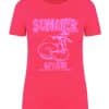 T-shirt dames Summer of love raspberry sorbet