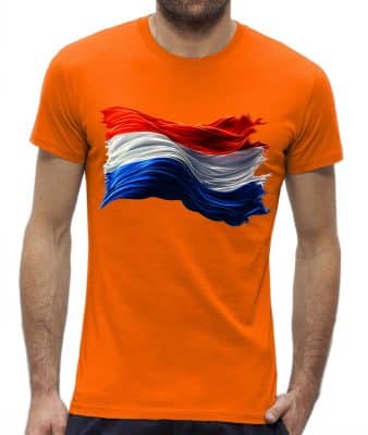 Oranje shirt heren Nederlandse vlag